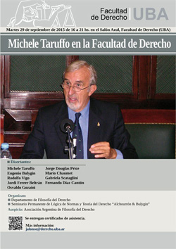 Michele Taruffo en la Facultad de Derecho
